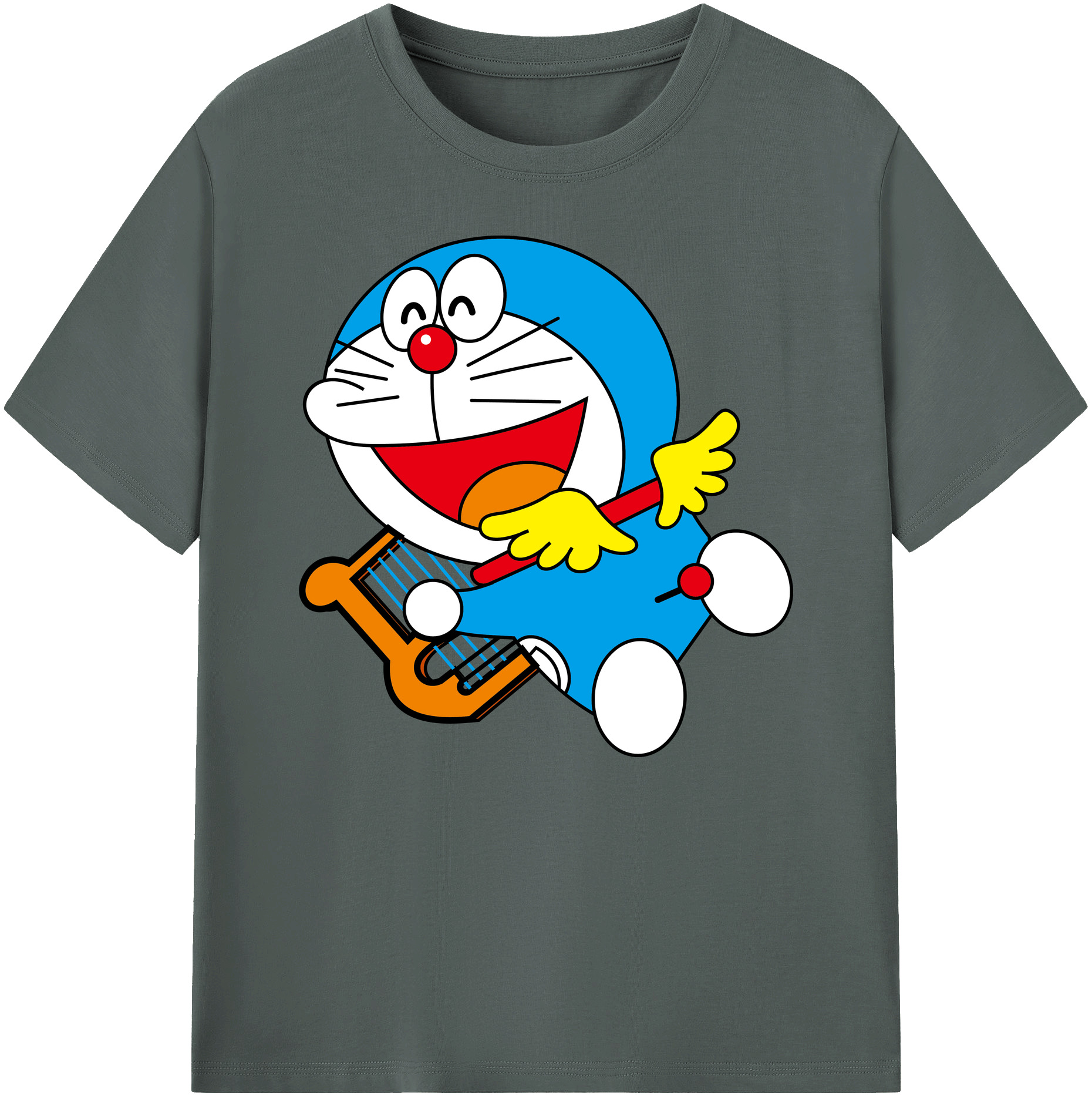 （画像用） ドラえもん Doraemon 綿100％ メンズ半袖Tシャツ｜肌触りやわらか＆通気性